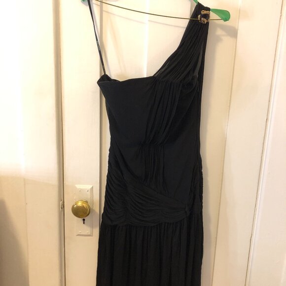 Roberto Cavalli Black One-Shoulder Dress - Picture 4 of 13